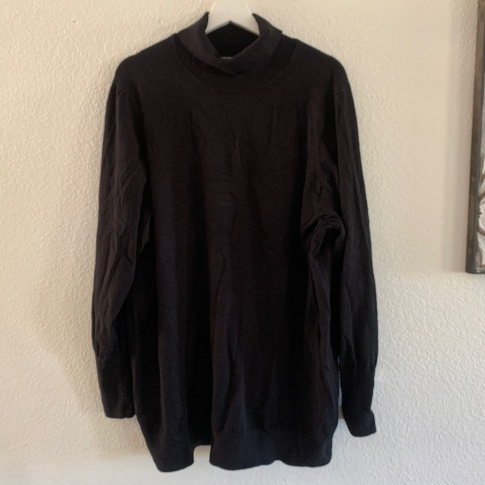 Torrid Everyday Soft Turtleneck Pullover Sweater Deep Black Plus Size 5 5X